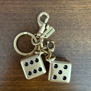 Coach Gold Dice Bag Charm
